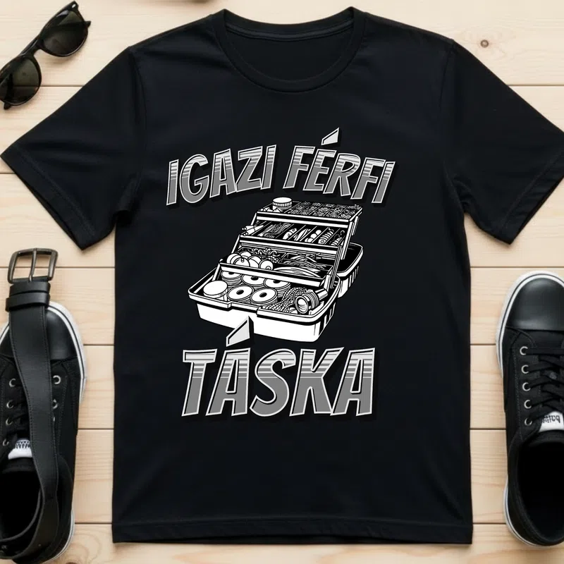 IGAZI FÉRFI TÁSKA — Horgász Retro Stílus Hobbi - Férfi póló - Fekete - Hobbi - Horgász