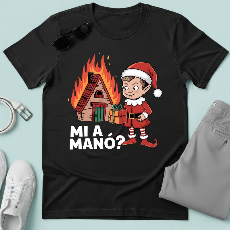 MI A MANÓ Tréfás Karácsonyi Ünnepek Karácsonyra - Férfi póló - Fekete - Ünnepek - Karácsonyra