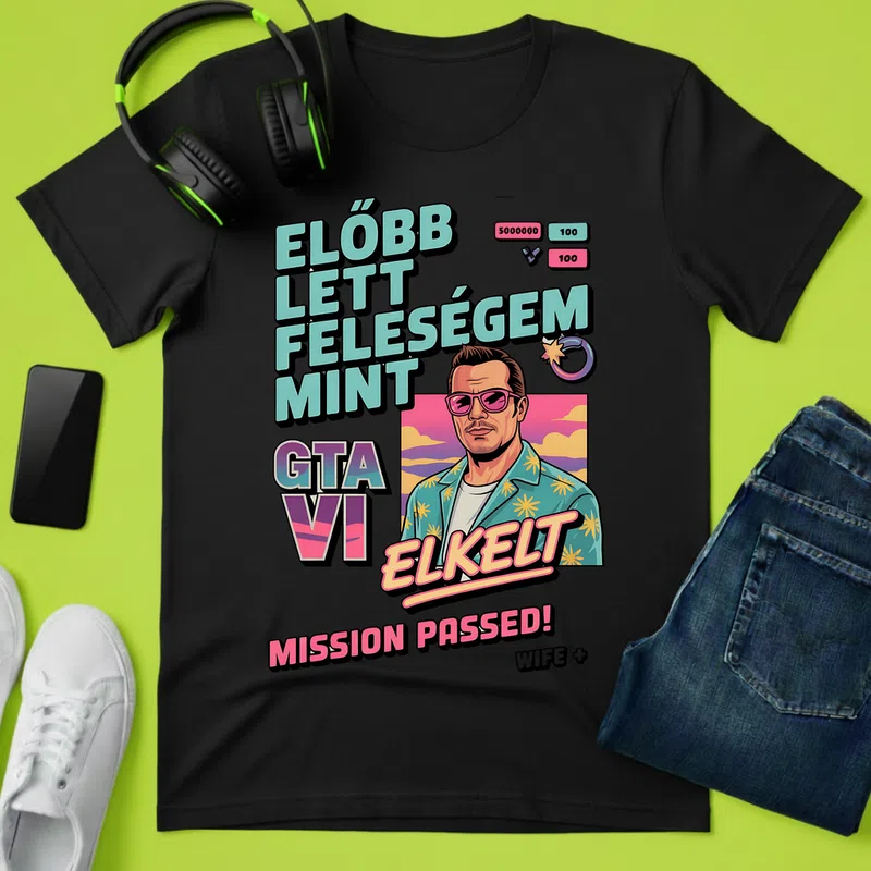 ELŐBB LETT FELESÉGEM MINT ELKELT RETRO Család - Férfi póló - Fekete - Család - Férjnek