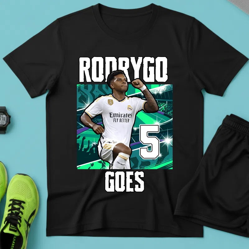 RODRYGO GOES 5 Futball Sport Foci - Férfi póló - Fekete - Sport - Foci