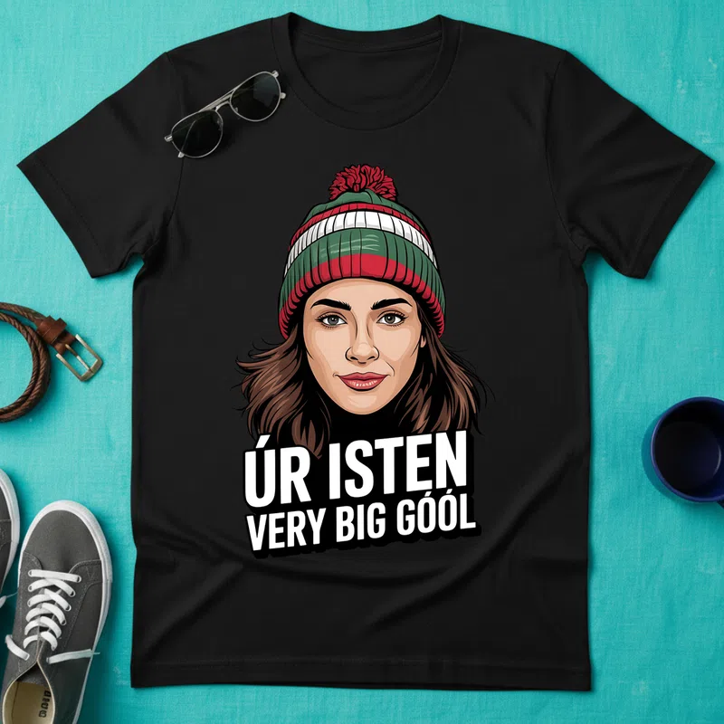 ÚR ISTEN Very Big Góól Vicces Sport Foci - Férfi póló - Fekete - Sport - Foci