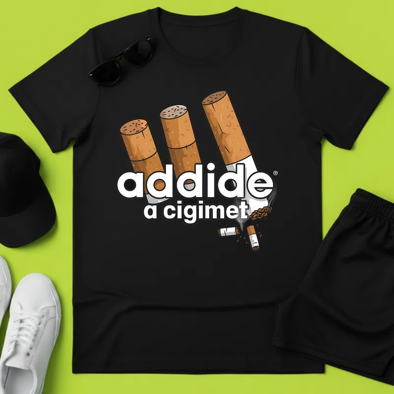 addide a cigimet humor paródia Vicces - Férfi póló - Fekete - Vicces - Meme