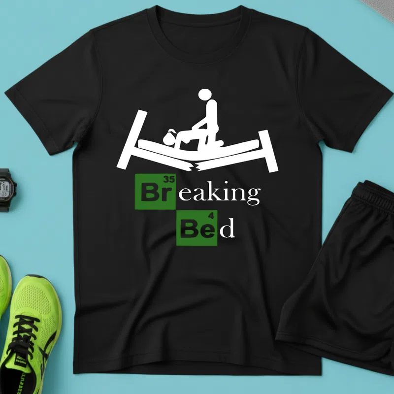 Breaking Bed paródia humoros Filmek és Sorozatok - Férfi póló - Fekete - Filmek és Sorozatok - Sorozatok