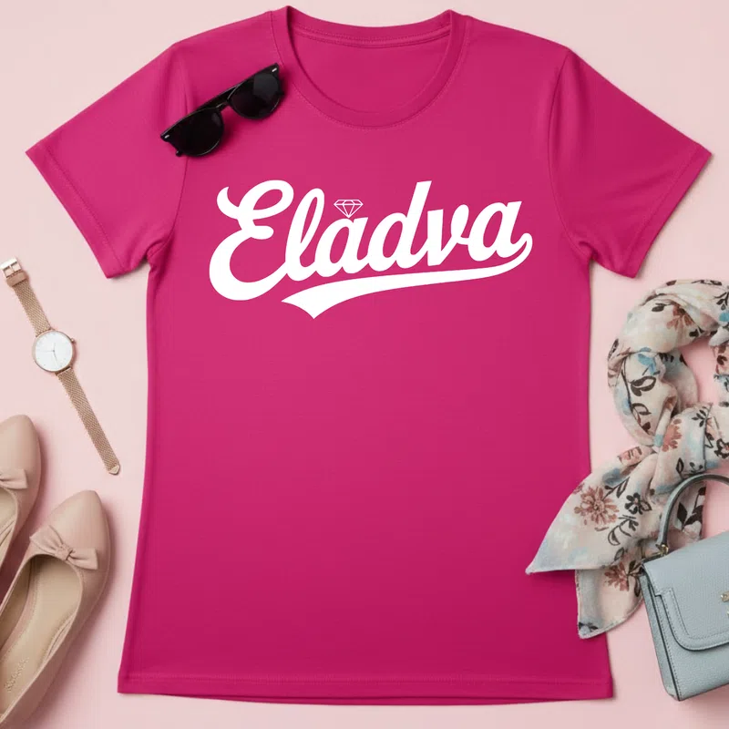 Eladva Gyémánt Stílus Házasság Lánybúcsú - Női póló - Pink - Házasság - Lánybúcsú