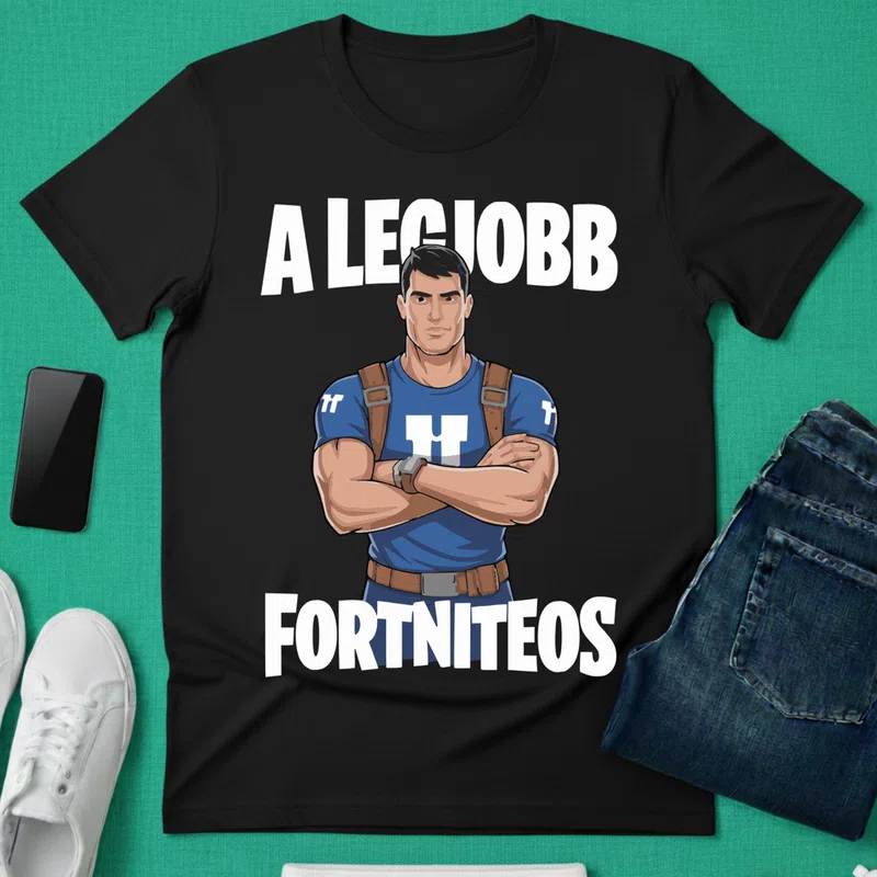 A LEGJOBB FORTNITEOS Gamer Hős Gamer fortnite - Férfi póló - Fekete - Gamer - fortnite