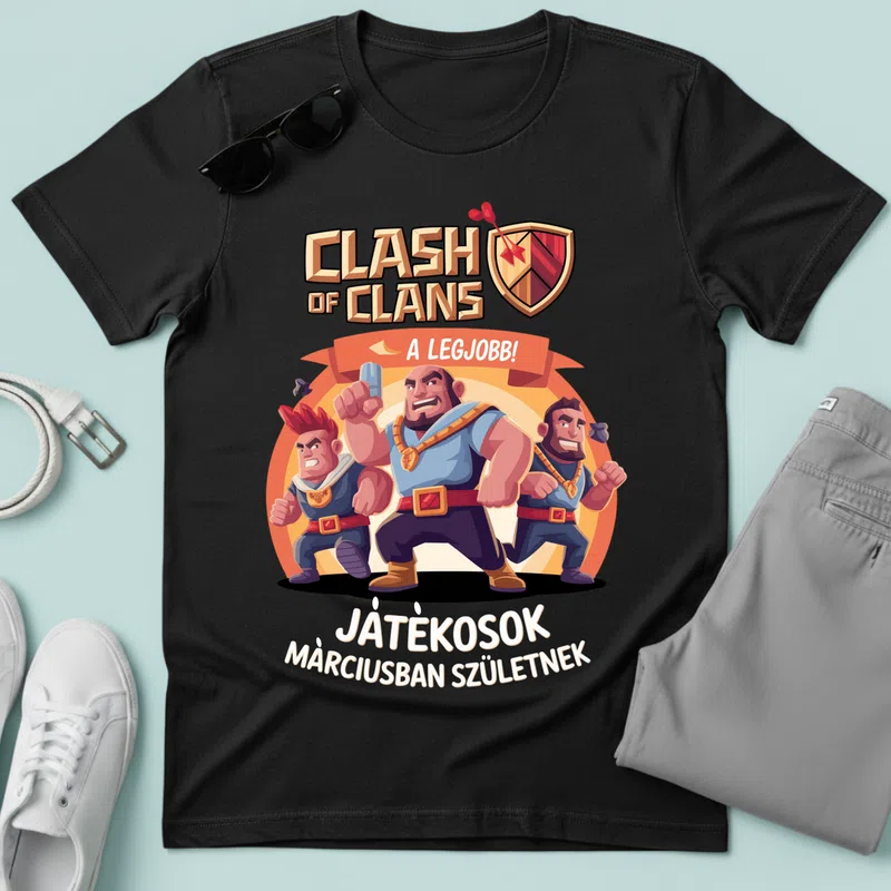 CLASH OF CLANS A LEGJOBB Játékosok *hónap* Gamer clash - Férfi póló - Fekete - Gamer - clash