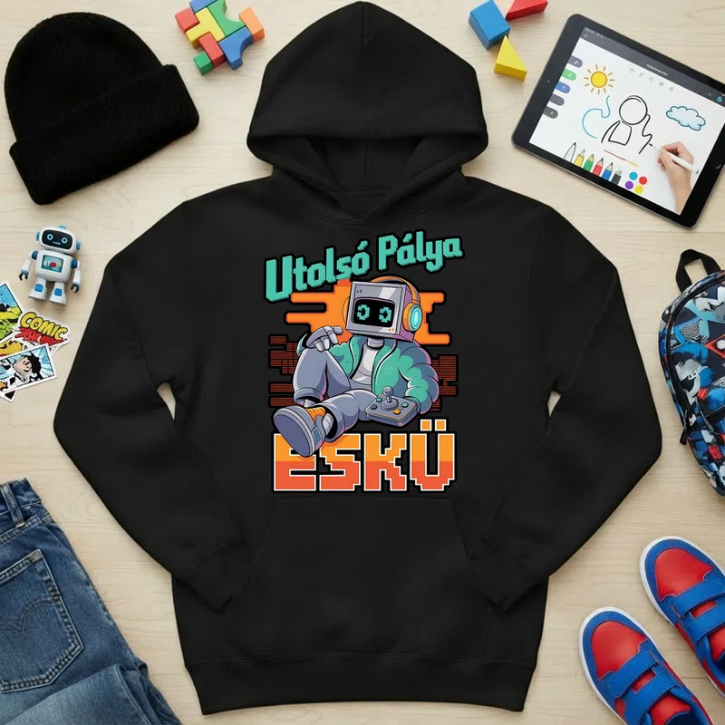 Gyerek kapucnis pulcsi