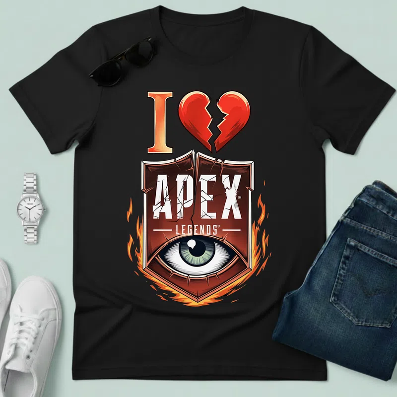 APEX Legends Törött Szív Gaming Gamer - Férfi póló - Fekete - Gamer - Apex