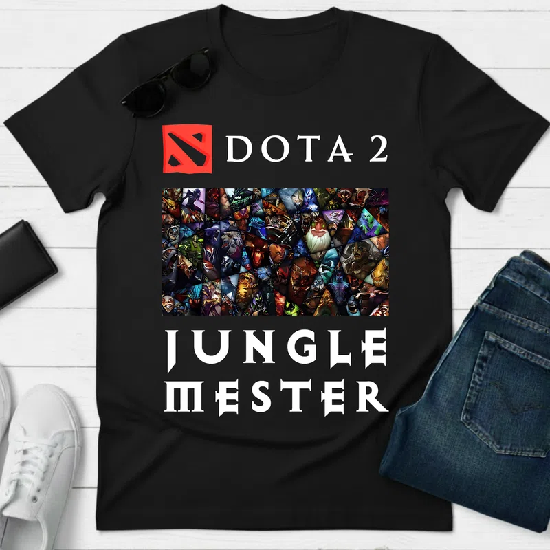 JUNGLE MESTER Dota 2 Hősök Gamer - Férfi póló - Fekete - Gamer - dota-2