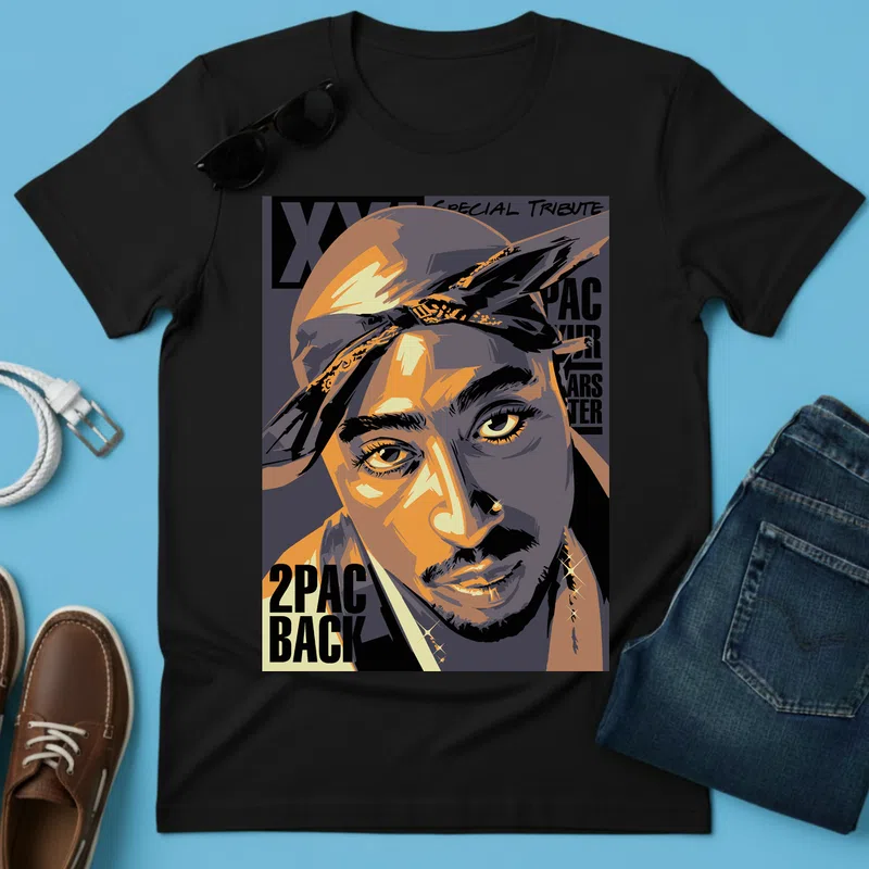 2PAC BACK Special Tribute Hobbi - Férfi póló - Fekete - Hobbi - Zene