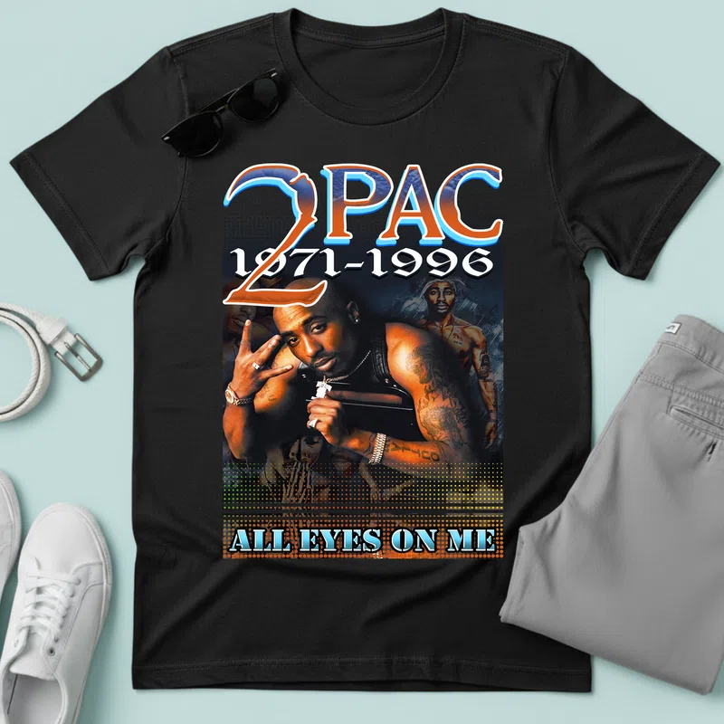 2PAC 1971-1996 All Eyes On Me Hobbi - Férfi póló - Fekete - Hobbi - Zene