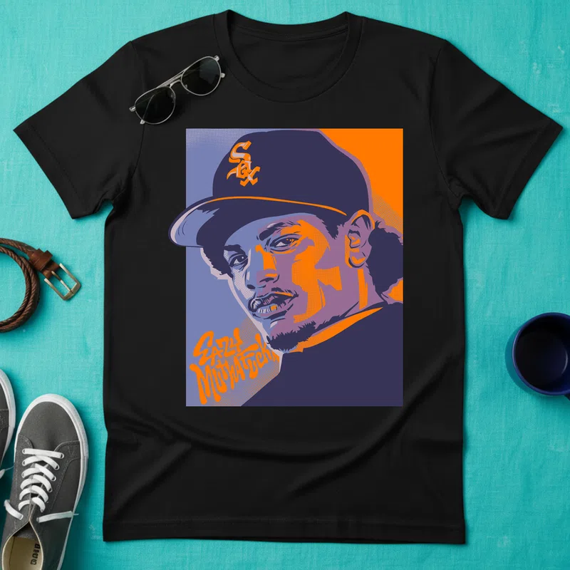 Saza Moustach Pop Art Hobbi - Férfi póló - Fekete - Hobbi - Zene