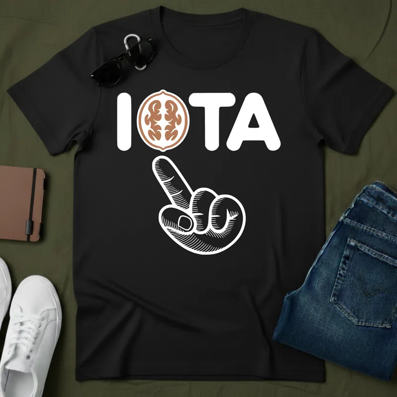 IOTA Szarkasztikus Meme Vicces Meme - Férfi póló - Fekete - Vicces - Meme