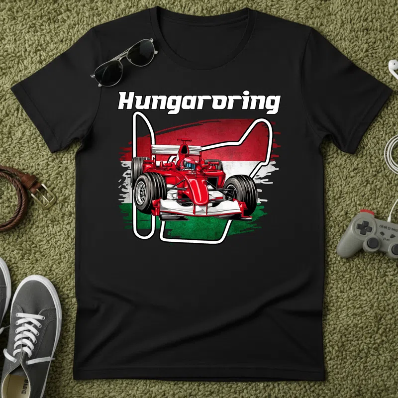 Hungaroring F1 Versenyhangulat Sport Forma1 - Férfi póló - Fekete - Sport - Forma1