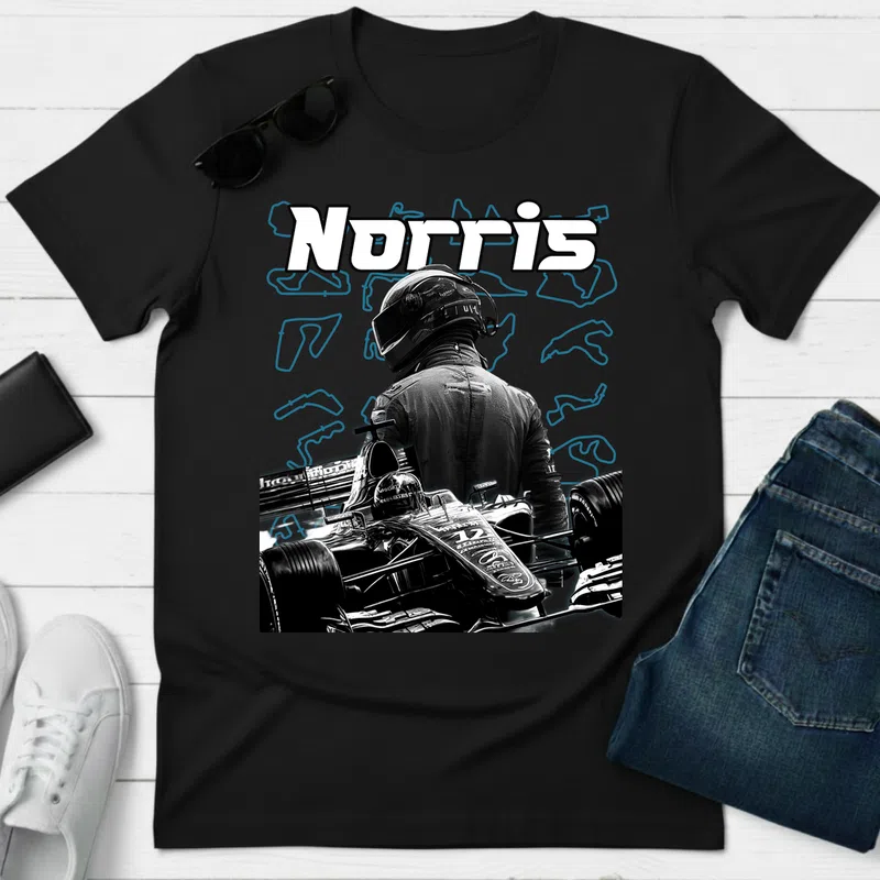 Norris Verseny Hangulat Sport Forma1 - Férfi póló - Fekete - Sport - Forma1