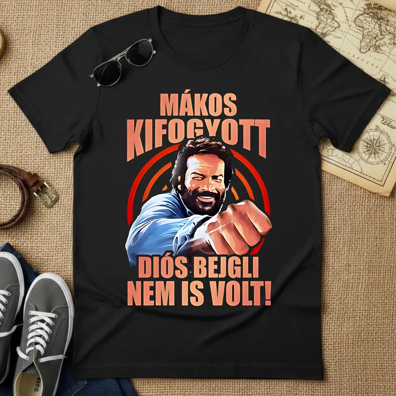 Mákos Kifogyott Diós Bejgli Nem Is Volt Vicces szöveg - Férfi póló - Fekete - Vicces - Vicces szöveg