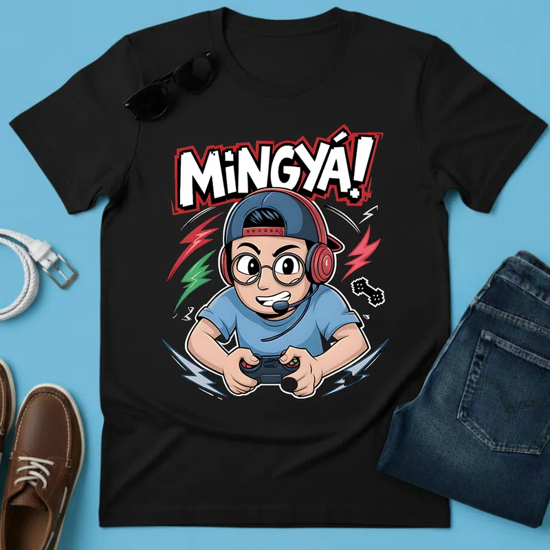 MINGYÁ! Gamer Képregény Energiával általános gamer - Férfi póló - Fekete - Gamer - általános gamer