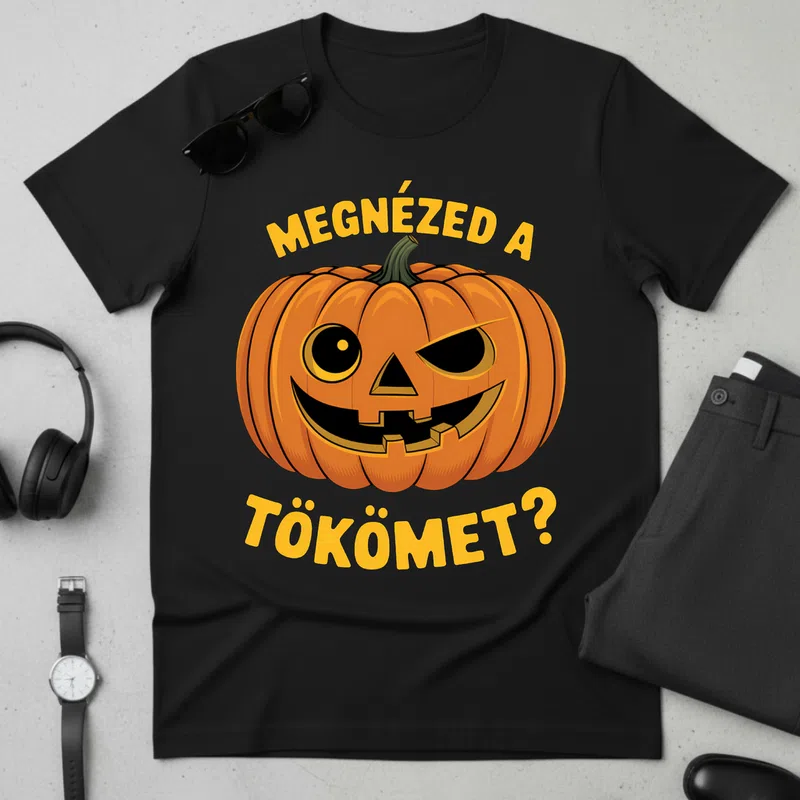 Megnézed a tökömet Halloween vicces Halloweenre - Férfi póló - Fekete - Ünnepek - Halloweenre