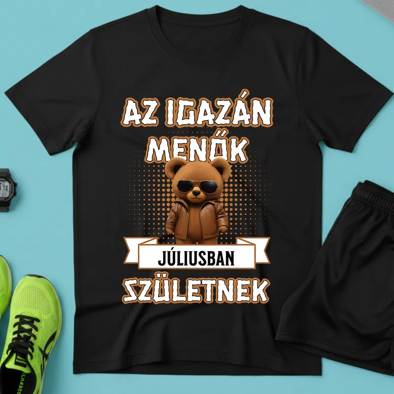 Az igazán menők júliusban születnek Bármilyen hónap - Férfi póló - Fekete - Születésnap