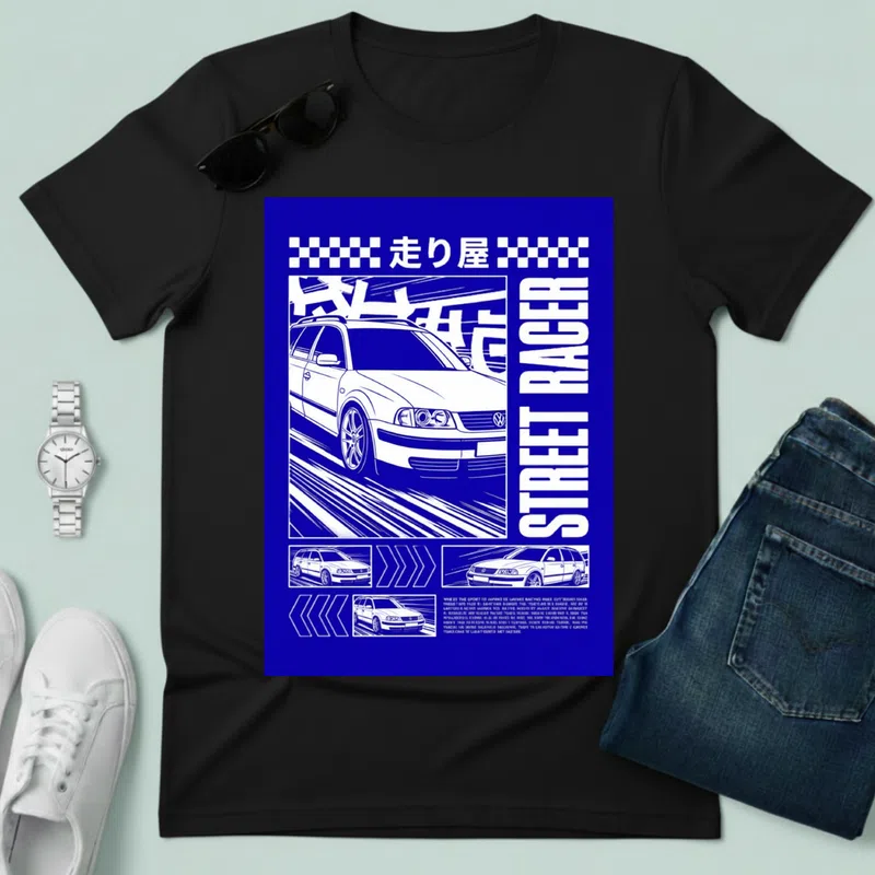 STREET RANGER (2) Autó - Férfi póló - Fekete - Járművek - Autó