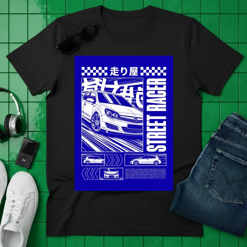 STREET RANGER Autó - Férfi póló - Fekete - Járművek - Autó