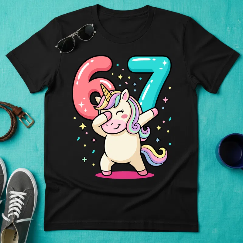 67 Unikornis Dab Gamer általános gamer - Férfi póló - Fekete - Gamer - általános gamer