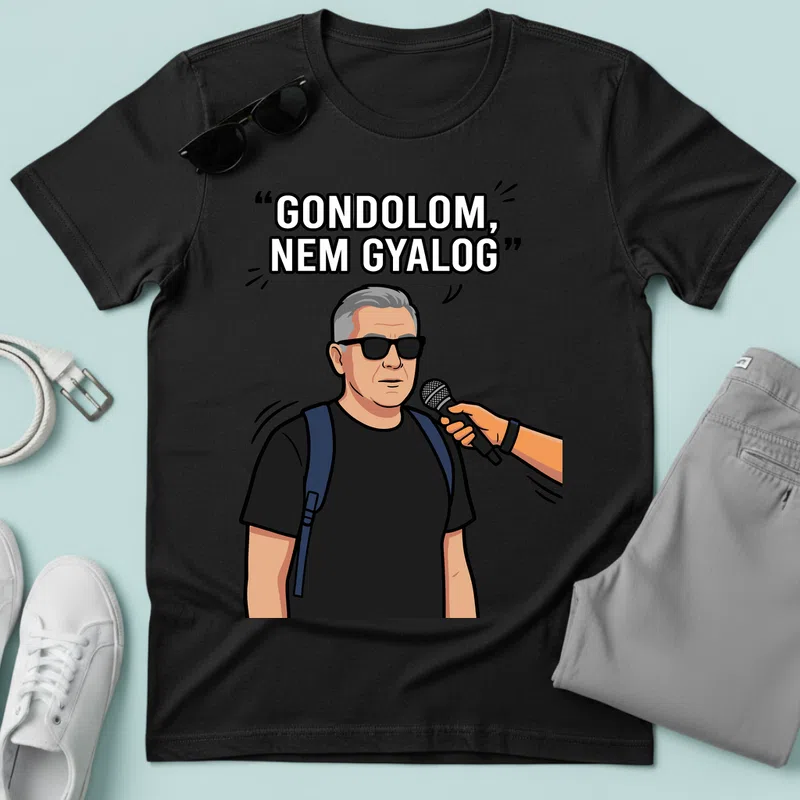 Gondolom, nem gyalog — laza interjú Vicces Vicces szöveg - Férfi póló - Fekete - Vicces - Vicces szöveg