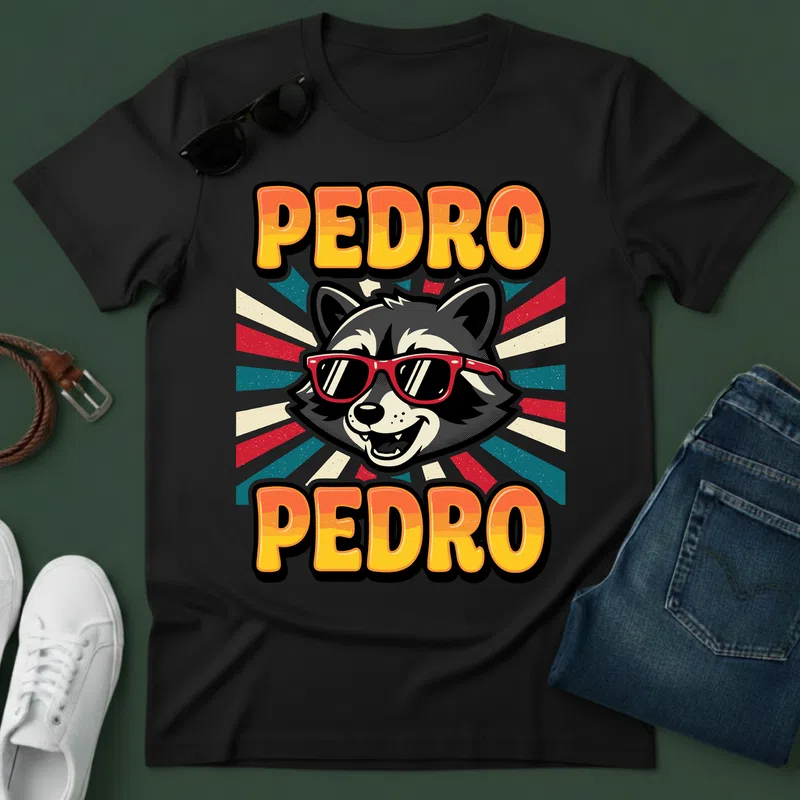 PEDRO Menő Mosómedve Retro Vicces Meme