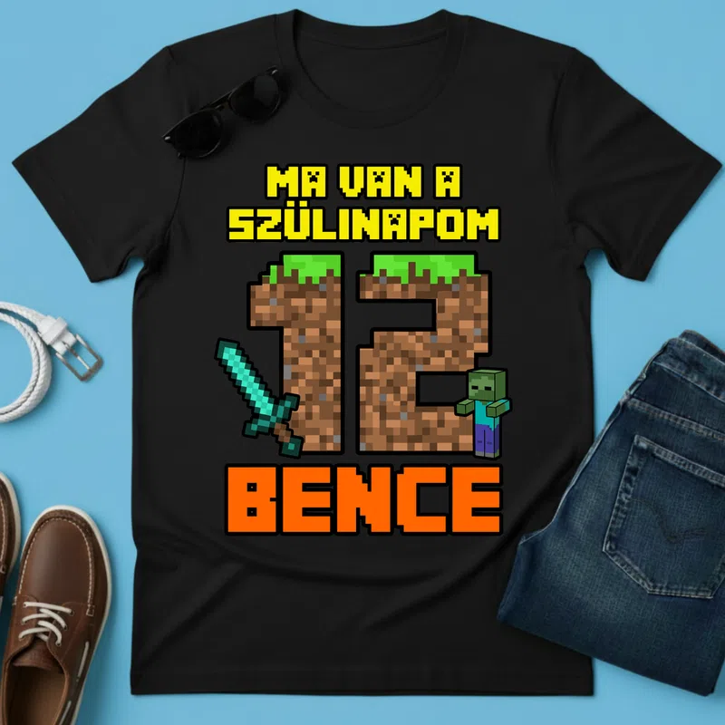 Ma van a szülinapom 12 bence - Férfi póló - Fekete - Születésnap