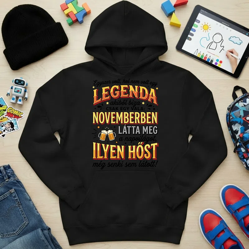 Gyerek kapucnis pulcsi